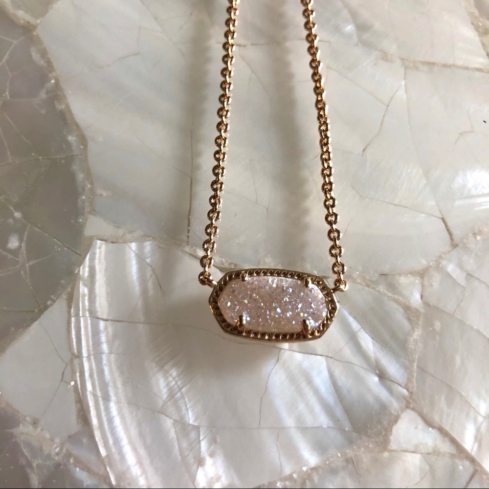 Kendra Scott New Elisa Rose Gold Iridescent Drusy